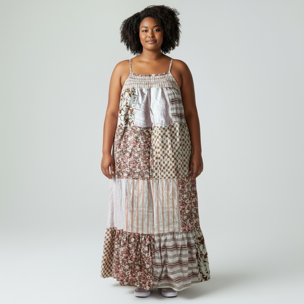 Universal Thread Sleeveless Patchwork Tiered Boho… - image 2